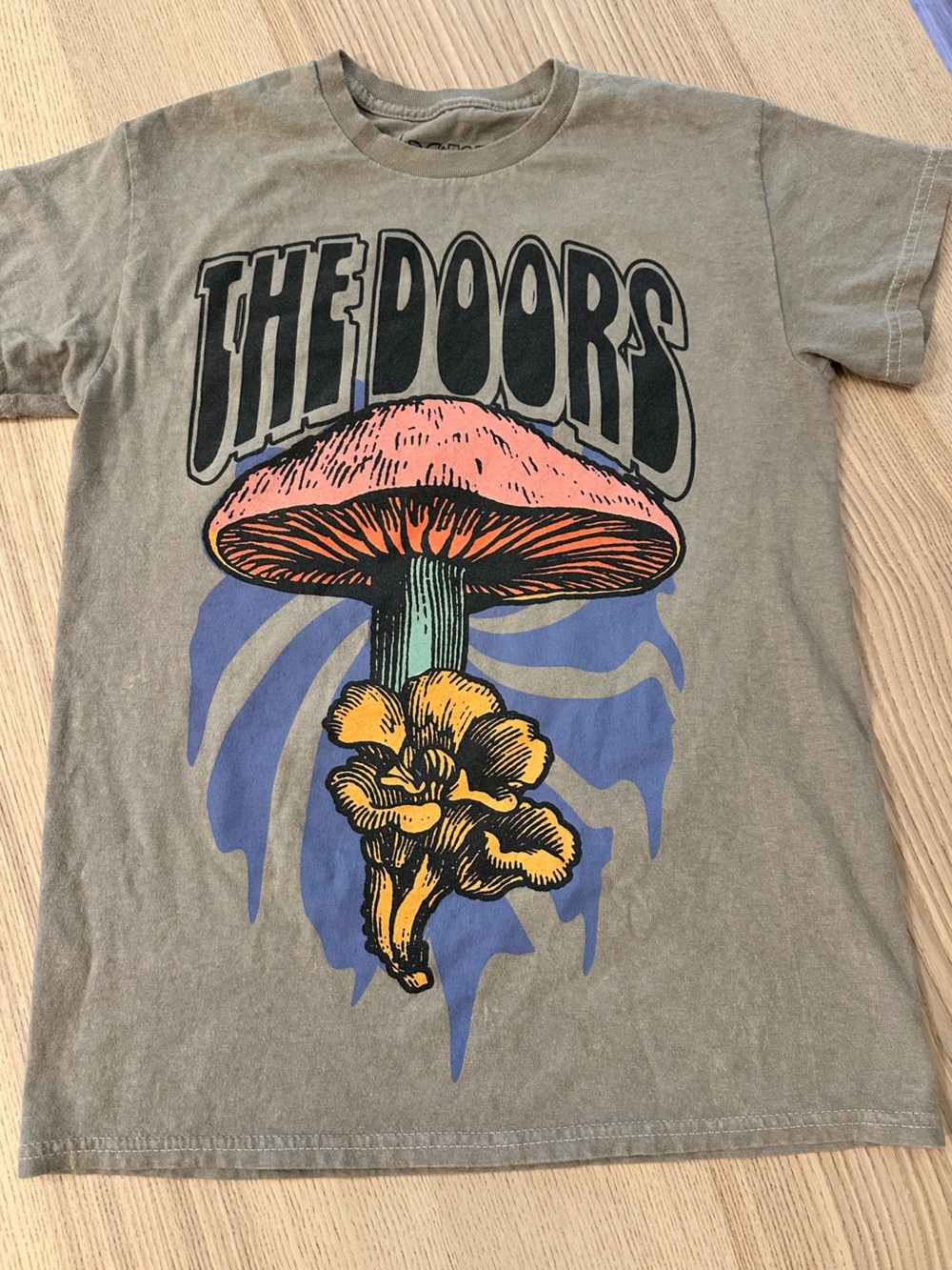 The Doors front and back graphic mushroom tee small